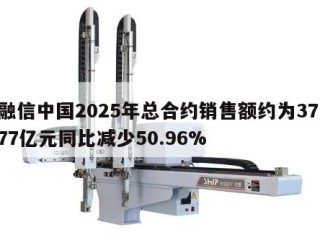 融信中国2025年总合约销售额约为37.77亿元同比减少50.96%