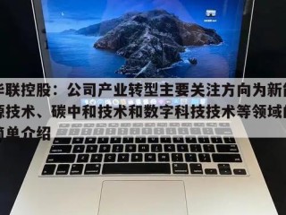 华联控股：公司产业转型主要关注方向为新能源技术、碳中和技术和数字科技技术等领域的简单介绍